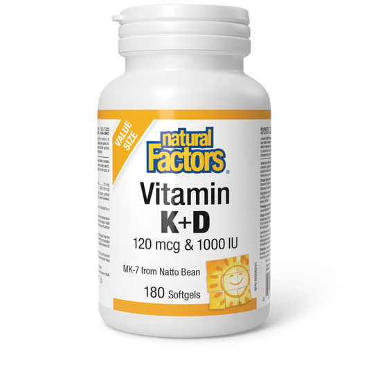 Natural Factors Vitamin K2+D3 180 Softgels