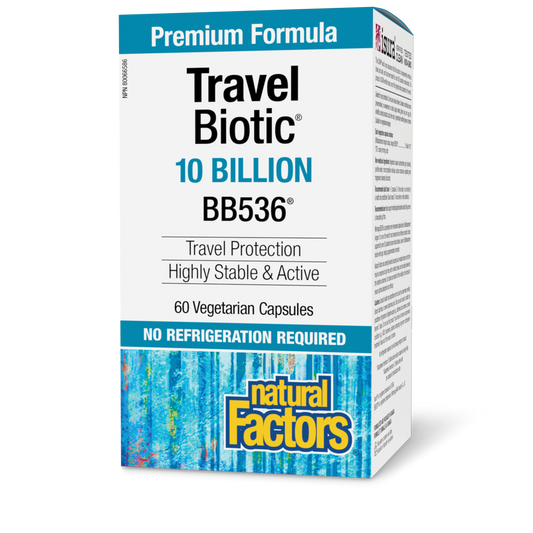 Natural Factors Travel Biotic 60 Veg Caps