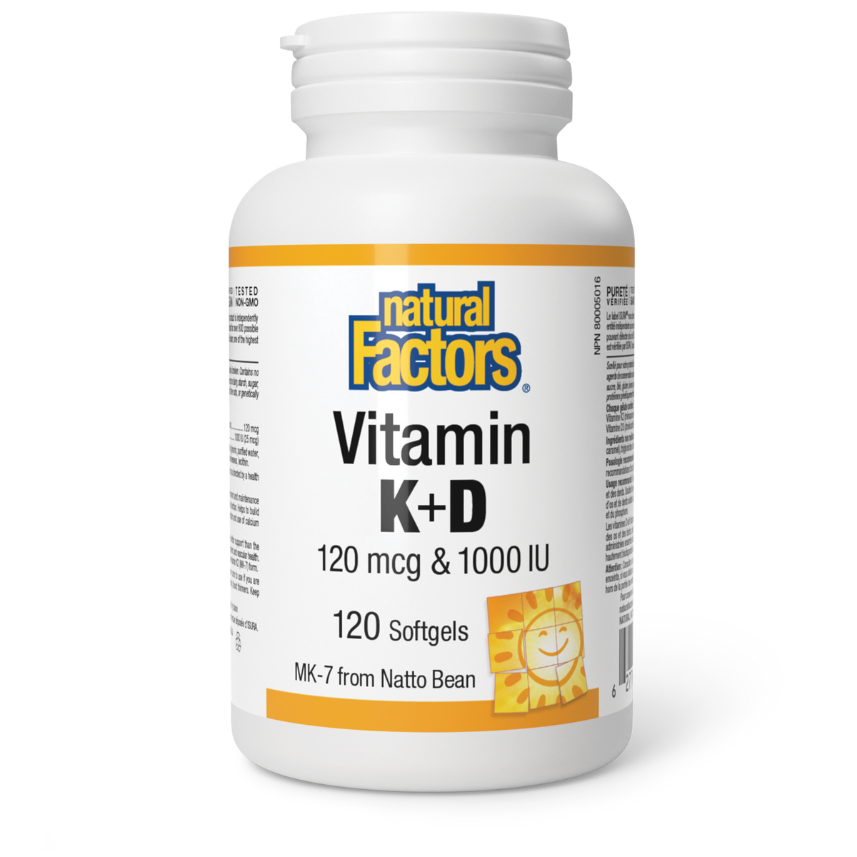 Vitamin K+D 120 mcg & 1000 IU 120 Softgels
